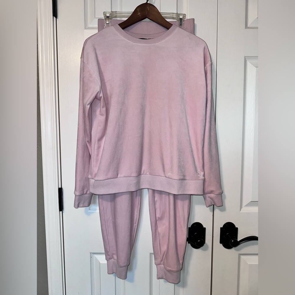 Banana Republic Velour Set Soft Pink Size Small